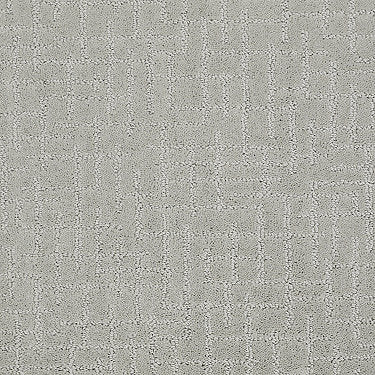 Simply Beautiful Residential Carpet by Shaw Floors in the color Starfish. Sample of grays carpet pattern and texture.