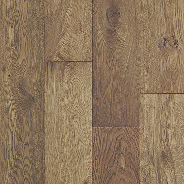 Exquisite Floorte Hardwood in the color warmed oak by Shaw flooring sample demonstrating pattern and color.