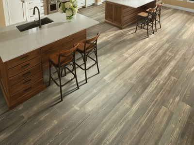 Exquisite Floorte Hardwood in the color liberty pine by Shaw flooring in a home, showing the finished look.