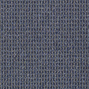 Kelsey Commercial Carpet by Philadelphia Commercial in the color Marina. Sample of blues carpet pattern and texture.