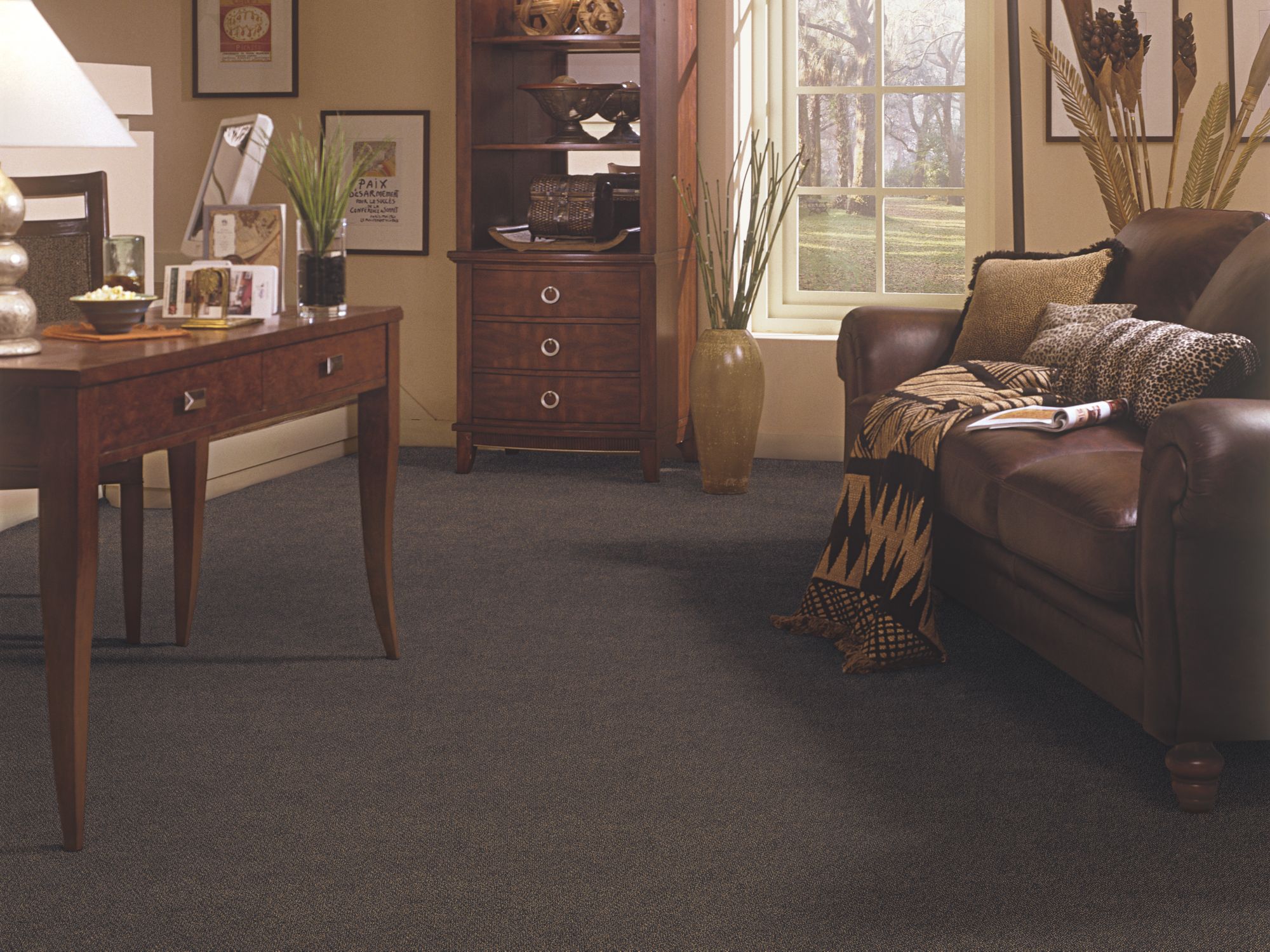 Chronicles Commercial Carpet by Philadelphia Commercial in the color Times. Image of browns carpet in a room.