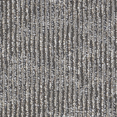 Ripple Effect Commercial Carpet by Philadelphia Commercial in the color Falling Domino. Sample of grays carpet pattern and texture.