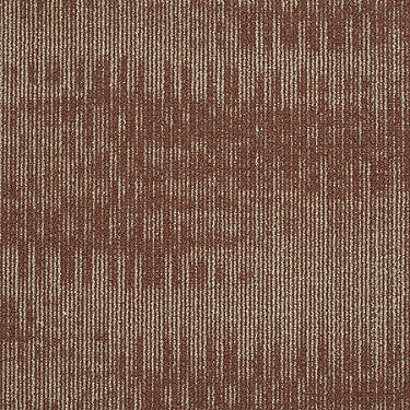 Rendered Lines Commercial Carpet by Philadelphia Commercial in the color Brazen Burl. Sample of oranges carpet pattern and texture.