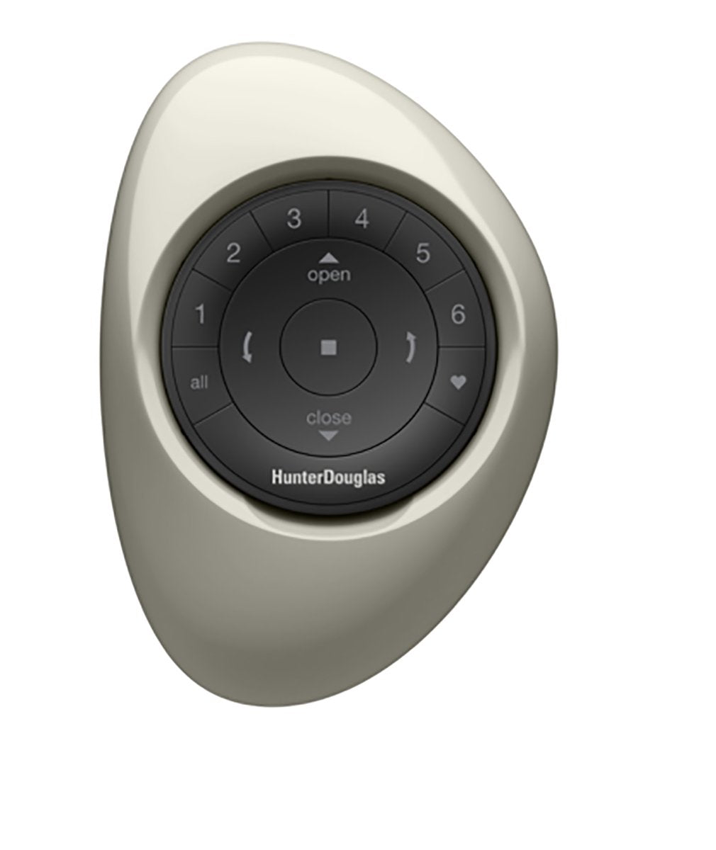 Hunter Douglas Pebble Remote Black on Oyster