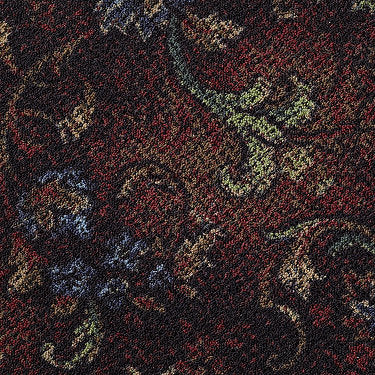 Artistic Impres Commercial Carpet by Philadelphia Commercial in the color Poppy. Sample of golds carpet pattern and texture.