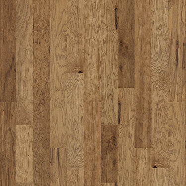 Camden Hills Shaw Hardwoods in the color rawhide by Shaw flooring sample demonstrating pattern and color.