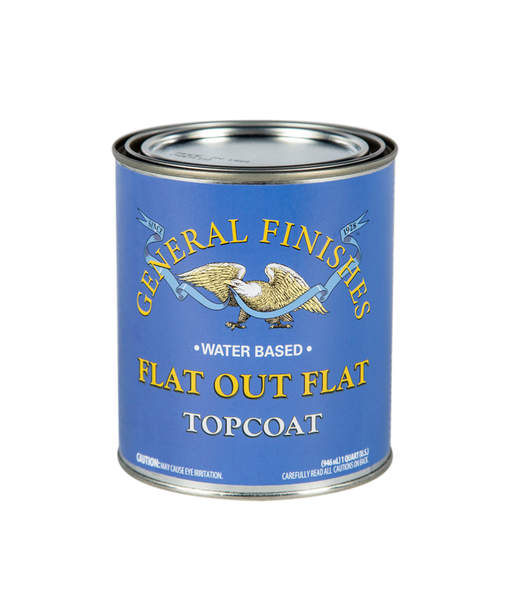 GENERAL FINISHES FLAT OUT FLAT TOPCOAT. Available at John Boyle Decorating Centers in Connecticut
