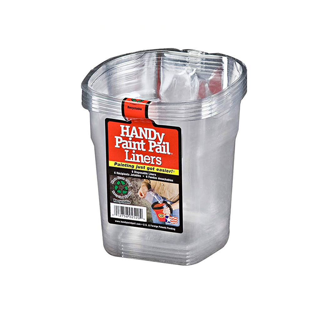 Handy Paint Pail Liners 6 Pack, available at John Boyle Decorating Centers in Connecticut.